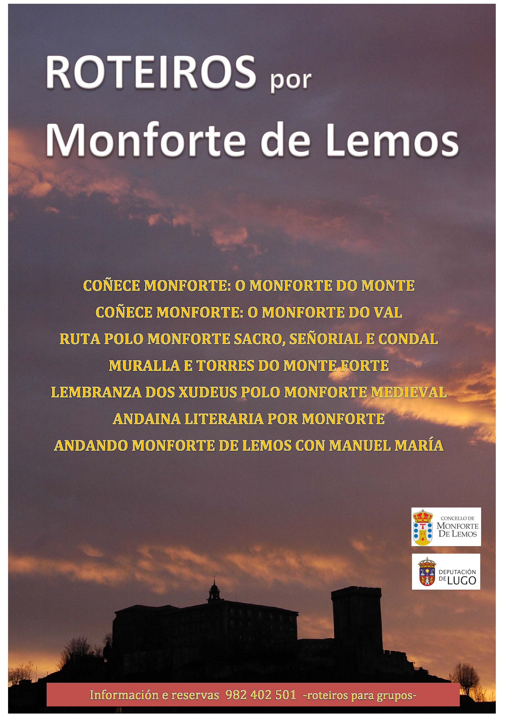 Cartel Roteiros por Monforte de Lemos