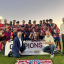 Entrega do trofeo da Final galega da Copa Federación de fútbol, que se celebrou en agosto de 2024 no o Estadio municipal de fútbol de A Pinguela de Monforte, coa asistencia de Rafael Louzán.